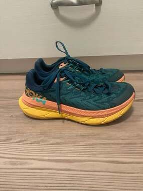 Hoka One One Women's Tecton X Trail Running Shoes Deep Teal Water Garden Wm 7.5